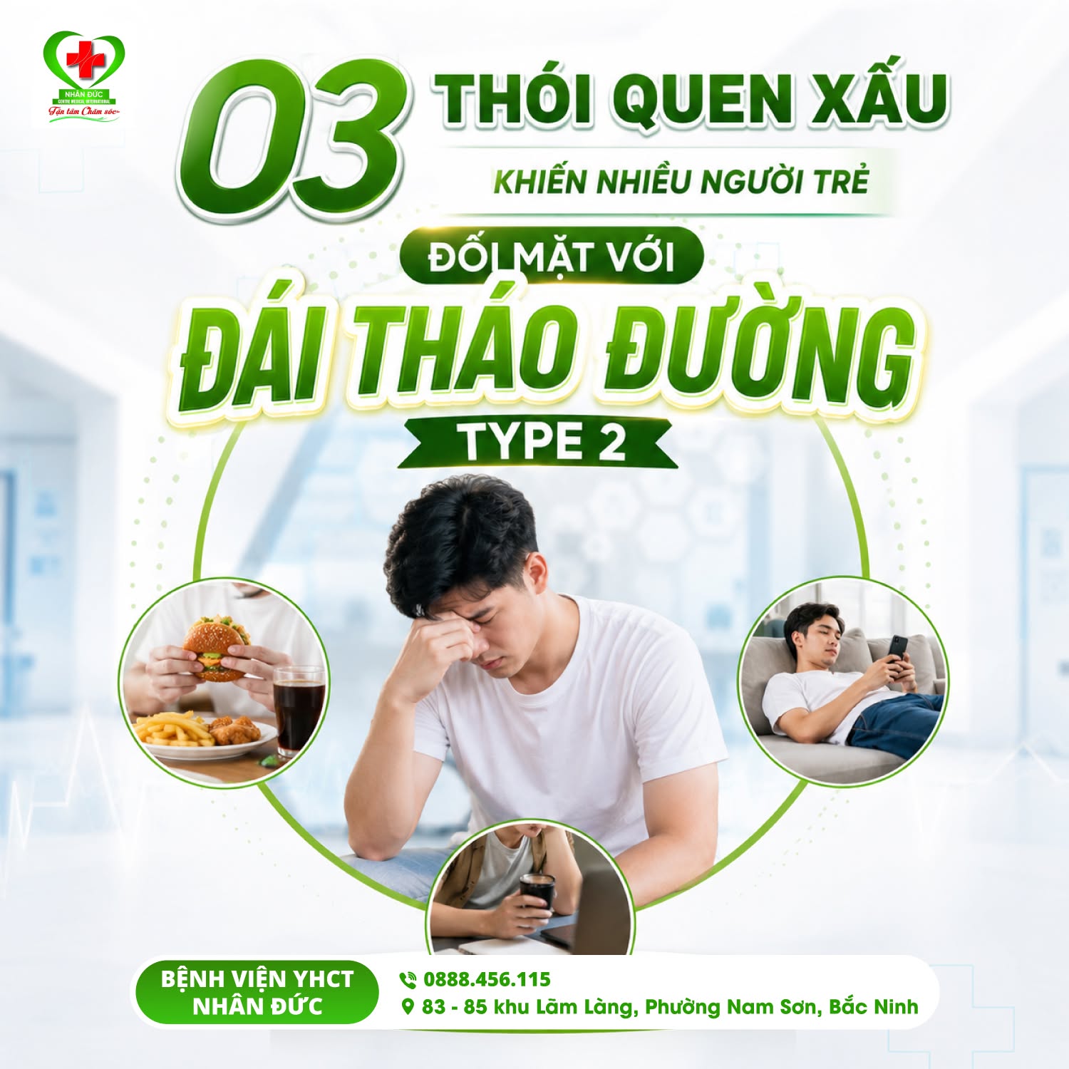 3 thói quen làm tăng nguy cơ đái tháo đường type 2