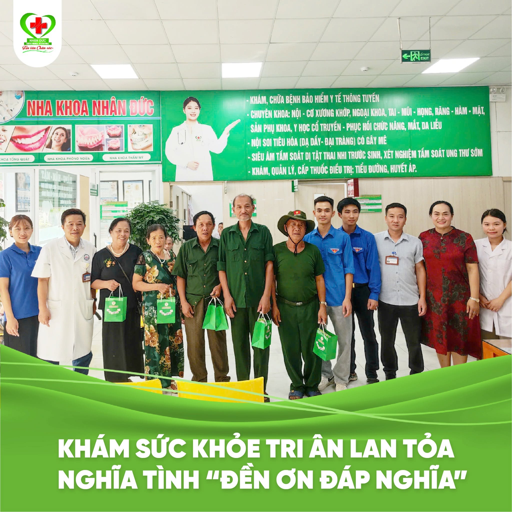 Khám sức khỏe tri ân người có công tại Bệnh viện YHCT Nhân Đức